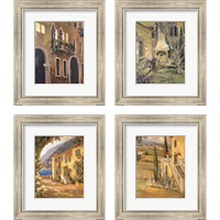 Framed 'Scenic Italy  4 Piece Framed Art Print Set' border=