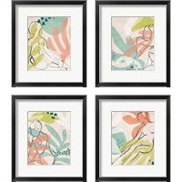 Framed 'Tropical Nude 4 Piece Framed Art Print Set' border=