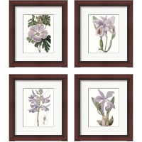 Framed 'Lavender Beauties 4 Piece Framed Art Print Set' border=