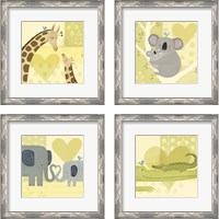 Framed 'Mama and Me 4 Piece Framed Art Print Set' border=