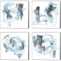 Framed 'Liquid Notation 4 Piece Canvas Print Set' border=