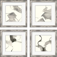 Framed 'Gesture  4 Piece Framed Art Print Set' border=