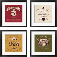 Framed 'Wine Tasting 4 Piece Framed Art Print Set' border=