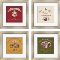 Framed 'Wine Tasting 4 Piece Framed Art Print Set' border=