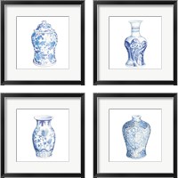 Framed 'Ginger Jar on White 4 Piece Framed Art Print Set' border=