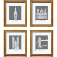 Framed 'London Landmark 4 Piece Framed Art Print Set' border=