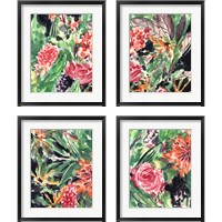 Framed 'Garden Fest 4 Piece Framed Art Print Set' border=