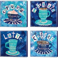 Framed 'Cafe Collage 4 Piece Canvas Print Set' border=