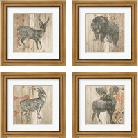 Framed 'Natural History Lodge Southwest 4 Piece Framed Art Print Set' border=