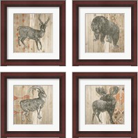 Framed 'Natural History Lodge Southwest 4 Piece Framed Art Print Set' border=