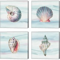 Framed 'Ocean Dream no Filigree 4 Piece Canvas Print Set' border=