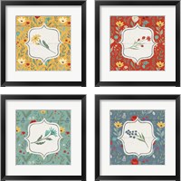 Framed 'Blooming Thoughts 4 Piece Framed Art Print Set' border=