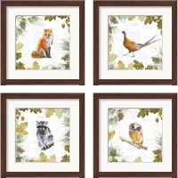 Framed 'Into the Woods 4 Piece Framed Art Print Set' border=