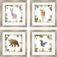 Framed 'Into the Woods 4 Piece Framed Art Print Set' border=