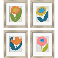 Framed 'Summer Soiree 4 Piece Framed Art Print Set' border=