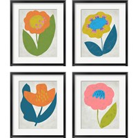 Framed 'Summer Soiree 4 Piece Framed Art Print Set' border=