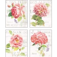 Framed 'Maison Des Fleurs 4 Piece Art Print Set' border=