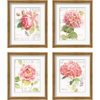 Framed 'Maison Des Fleurs 4 Piece Framed Art Print Set' border=