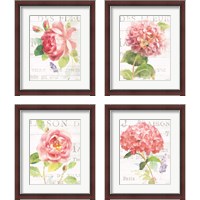 Framed 'Maison Des Fleurs 4 Piece Framed Art Print Set' border=