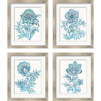 Framed 'Kala Flower 4 Piece Framed Art Print Set' border=