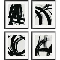 Framed 'Spontaneous  4 Piece Framed Art Print Set' border=