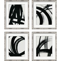 Framed 'Spontaneous  4 Piece Framed Art Print Set' border=