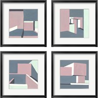 Framed 'Shadow of the Walls 4 Piece Framed Art Print Set' border=