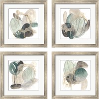 Framed 'Cactus Gesture 4 Piece Framed Art Print Set' border=