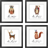 Framed 'Woodland Warriors 4 Piece Framed Art Print Set' border=