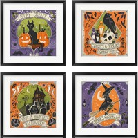 Framed 'Stay Creepy 4 Piece Framed Art Print Set' border=