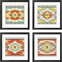 Framed 'Mesa Motif 4 Piece Framed Art Print Set' border=