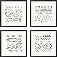 Framed 'Nordic Vibes 4 Piece Framed Art Print Set' border=