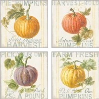 Framed 'Floursack Autumn 4 Piece Art Print Set' border=