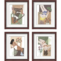 Framed 'Lying Woman 4 Piece Framed Art Print Set' border=