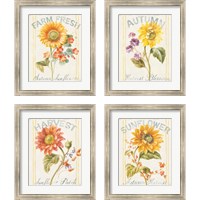 Framed 'Floursack Autumn 4 Piece Framed Art Print Set' border=