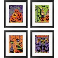 Framed 'Spooky Fun 4 Piece Framed Art Print Set' border=