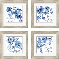 Framed 'Delft Delight 4 Piece Framed Art Print Set' border=