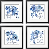 Framed 'Delft Delight 4 Piece Framed Art Print Set' border=