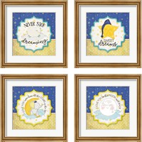 Framed 'I Love You More Than All the Stars 4 Piece Framed Art Print Set' border=