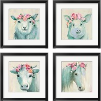 Framed 'Festival Girl  4 Piece Framed Art Print Set' border=