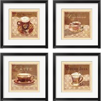 Framed 'Coffee 4 Piece Framed Art Print Set' border=