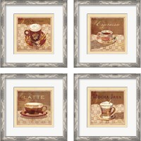 Framed 'Coffee 4 Piece Framed Art Print Set' border=