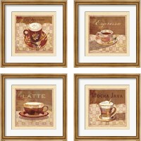 Framed 'Coffee 4 Piece Framed Art Print Set' border=