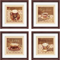 Framed 'Coffee 4 Piece Framed Art Print Set' border=