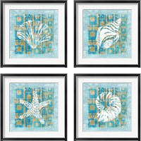 Framed 'Shell Game 4 Piece Framed Art Print Set' border=