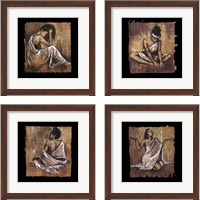 Framed 'Soulful Grace 4 Piece Framed Art Print Set' border=