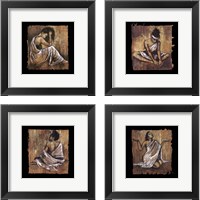 Framed 'Soulful Grace 4 Piece Framed Art Print Set' border=