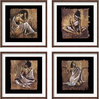 Framed 'Soulful Grace 4 Piece Framed Art Print Set' border=