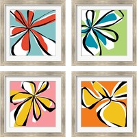 Framed 'Oh So Pretty 4 Piece Framed Art Print Set' border=