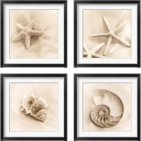 Framed 'Il Oceano 4 Piece Framed Art Print Set' border=